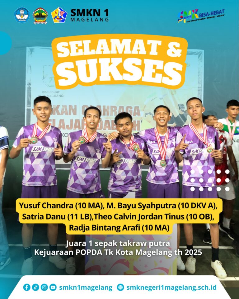 Timnas Sepak Takraw Putra SMK Negeri 1 Magelang Merajai POPDA Kota Magelang 2025