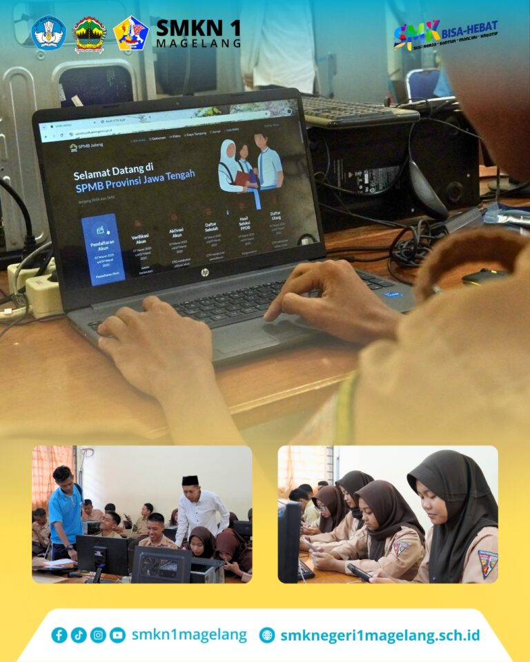 SMKN 1 Magelang Gelar Simulasi Aplikasi SPMB SMA dan SMK 2025