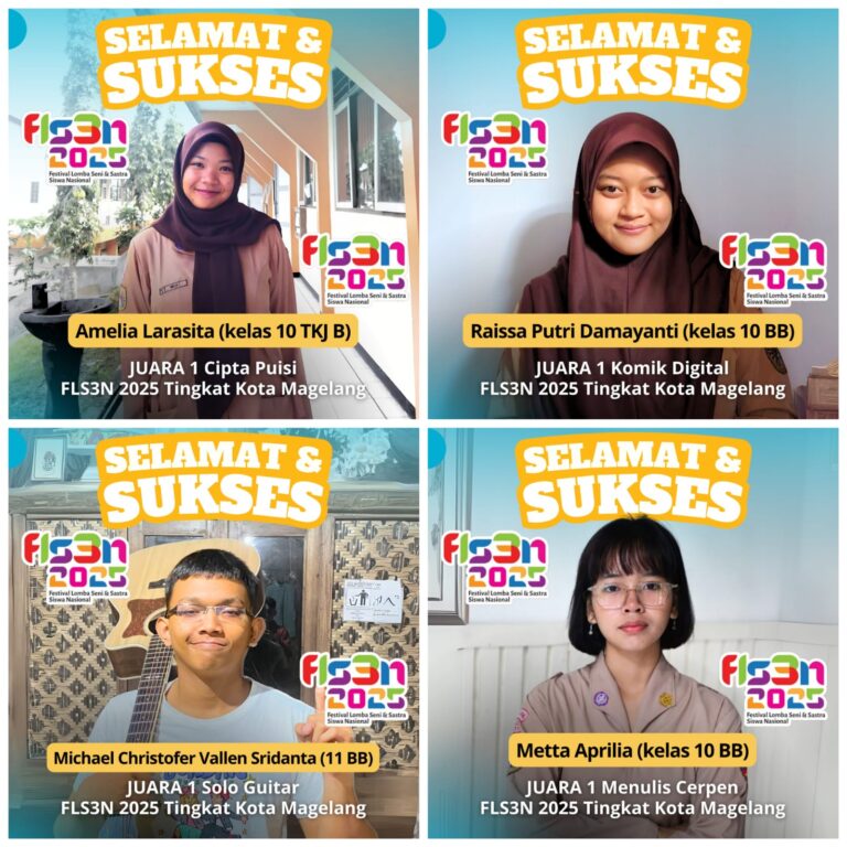 Keren!!! SMKN 1 Magelang Sabet Banyak Juara di FLS2N 2025 Tingkat Kota Magelang
