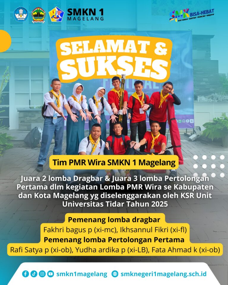 Tim PMR SMKN 1 Magelang Borong Juara di Ajang Bergengsi Tingkat Kabupaten & Kota!