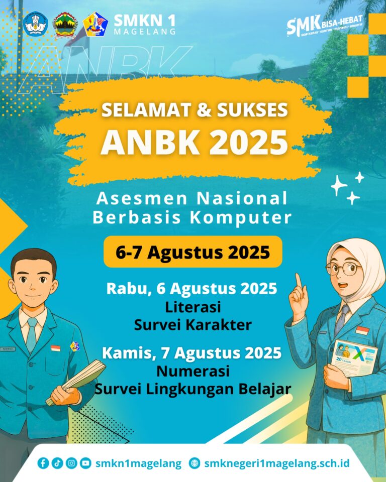 SMKN 1 Magelang Siap Sukseskan ANBK 2025: Wujudkan Generasi Cerdas, Berkarakter, dan Adaptif!