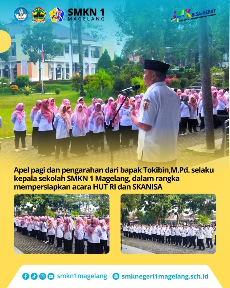 SMKN 1 Magelang Gelar Apel Pagi, Matangkan Persiapan HUT RI dan SKANISA