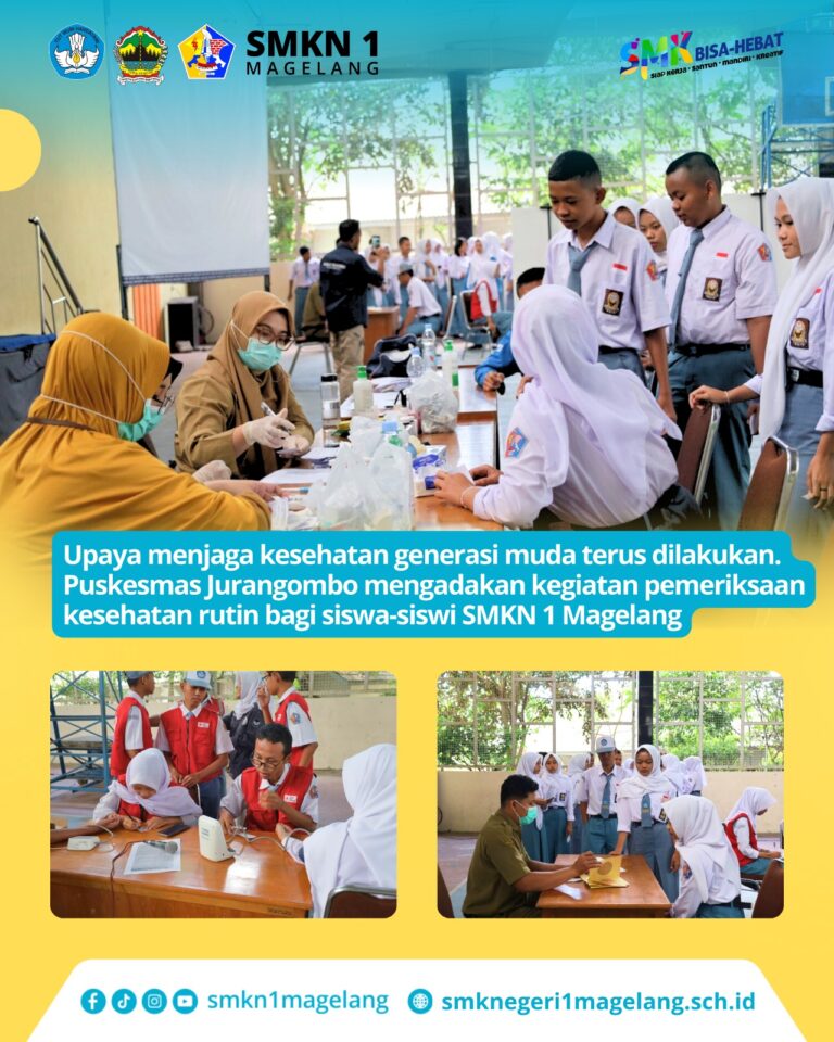 Puskesmas Jurangombo Gelar Pemeriksaan Kesehatan Rutin di SMKN 1 Magelang: Wujud Nyata Peduli Generasi Muda yang Sehat dan Cerdas
