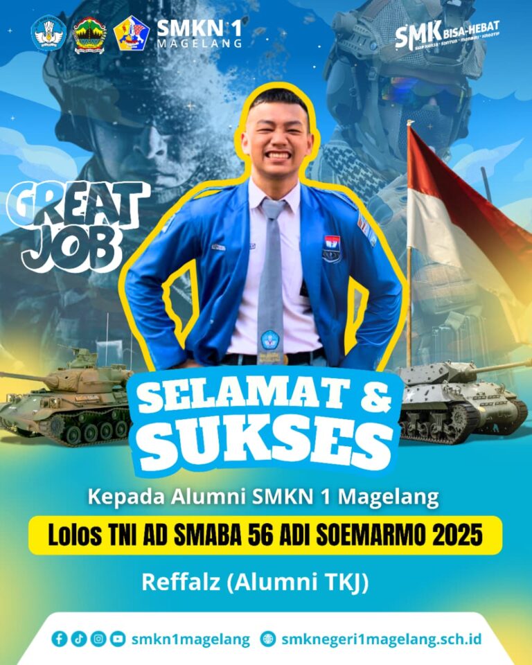 Alumni SMKN 1 Magelang Lolos TNI AD SMABA 56 Adi Soemarmo 2025, Wujudkan Mimpi Jadi Prajurit Muda Bangsa