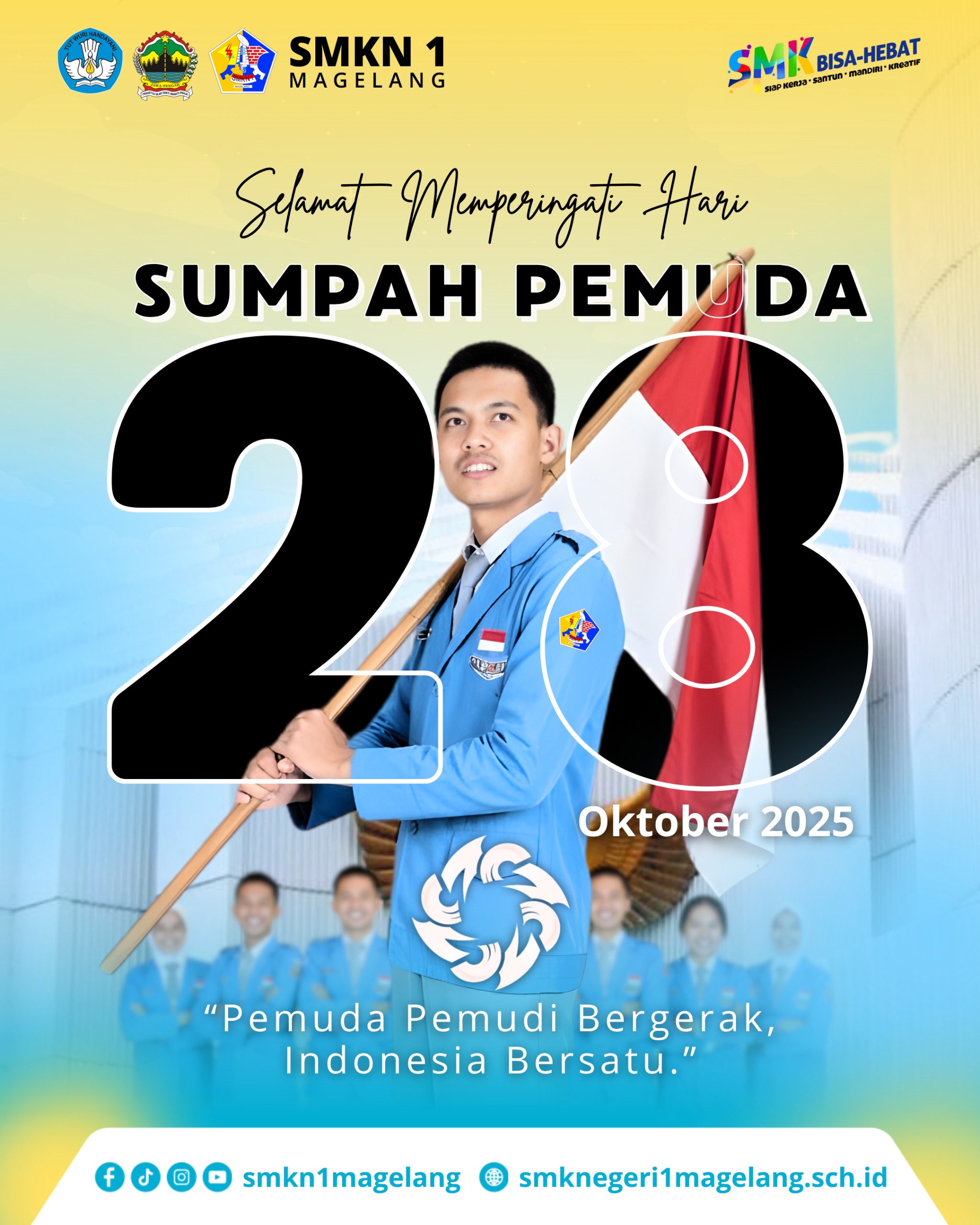 Semangat Pemuda SMKN 1 Magelang Kobarkan Persatuan di Hari Sumpah Pemuda 2025