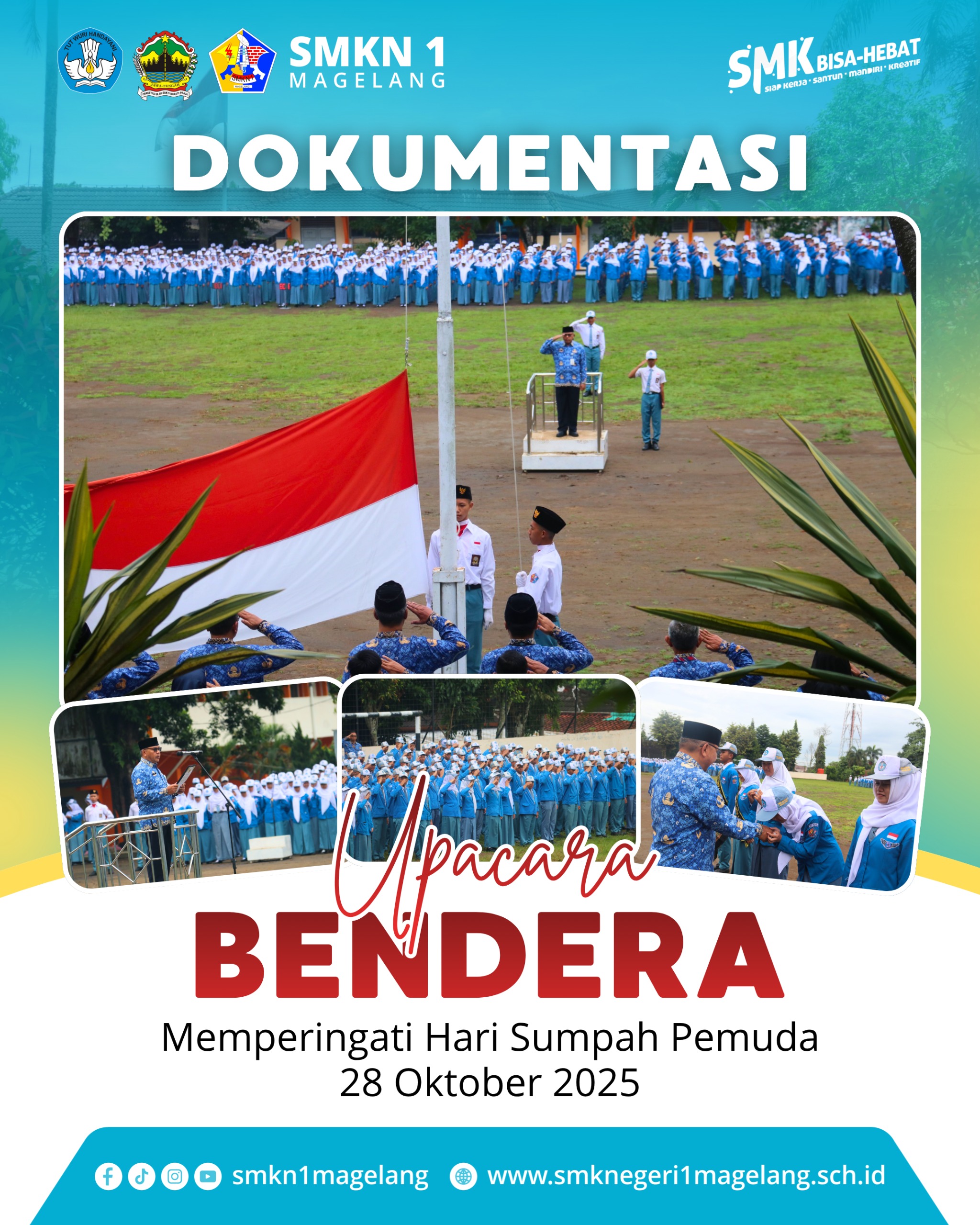 SMKN 1 Magelang Gelar Upacara Bendera Peringati Hari Sumpah Pemuda 2025