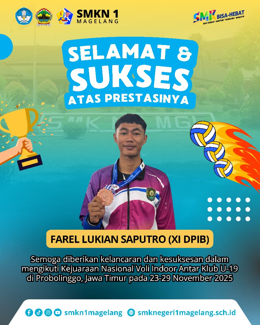 Farel Lukian Saputro Wakili Jawa Tengah di Kejuaraan Nasional Voli Indoor U-19