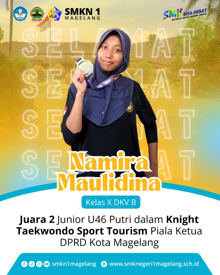 Namira Maulidina, Siswi SMKN 1 Magelang Raih Juara 2 Taekwondo Tingkat Junior