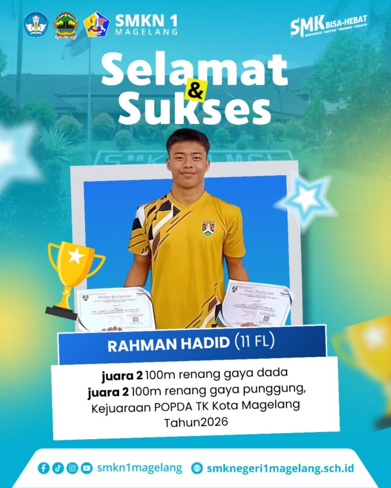 Rahman Hadid Sumbang Dua Medali Perak untuk SMKN 1 Magelang di POPDA 2026