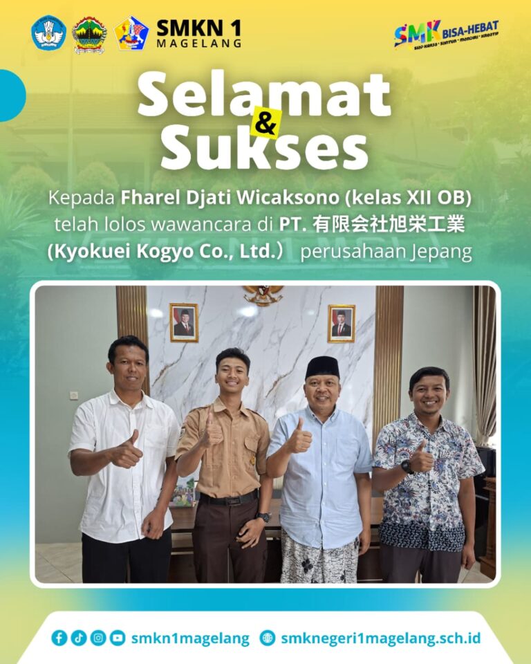 Luar Biasa! Siswa Kelas XII SMKN 1 Magelang Lolos Wawancara Perusahaan Jepang