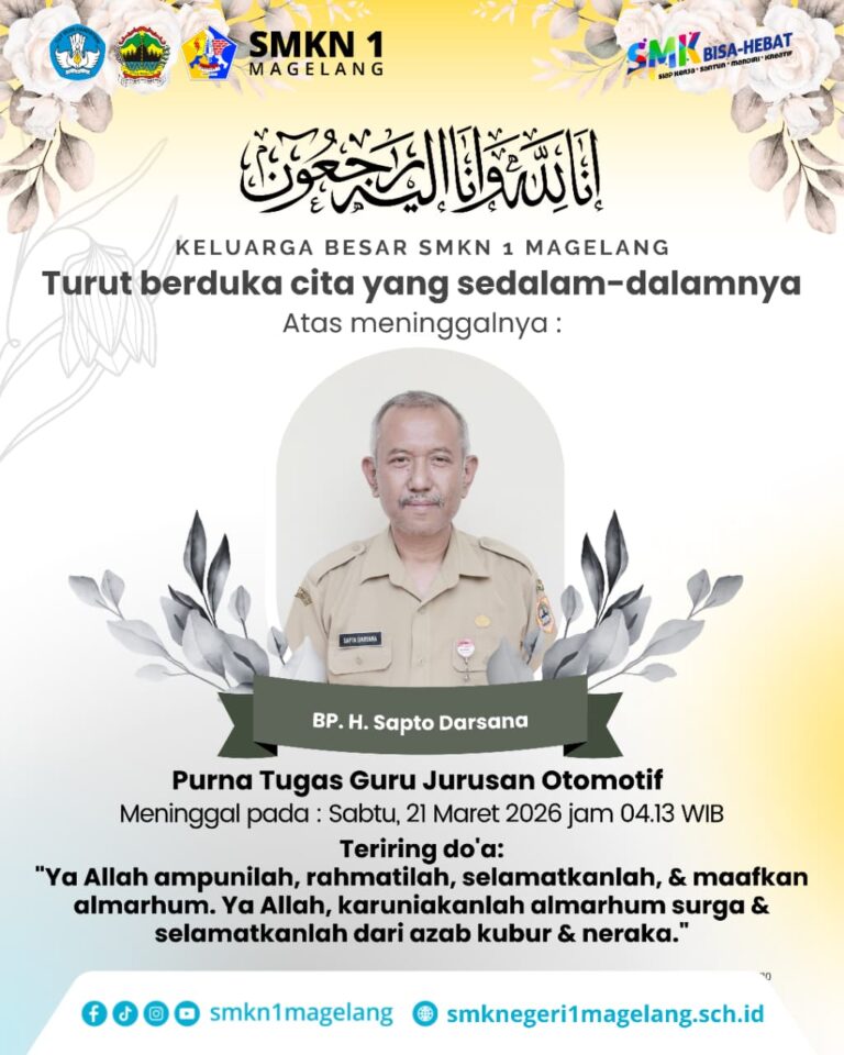Kabar Duka: SMKN 1 Magelang Berduka Atas Wafatnya Guru Tercinta