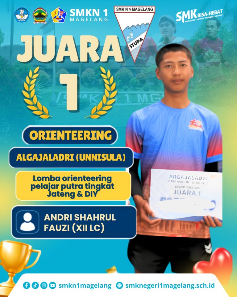 SMKN 1 Magelang Torehkan Prestasi Membanggakan di Ajang Orienteering Tingkat Jateng & DIY