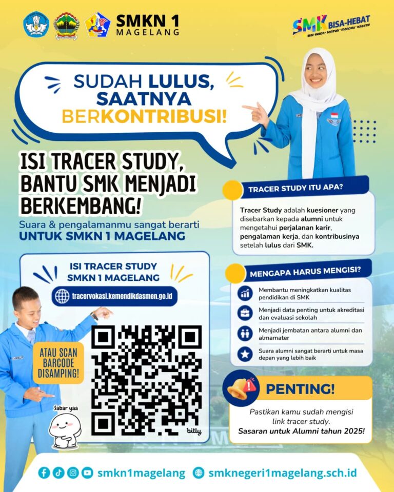 Sudah Lulus, Saatnya Berkontribusi! SMKN 1 Magelang Ajak Alumni Isi Tracer Study