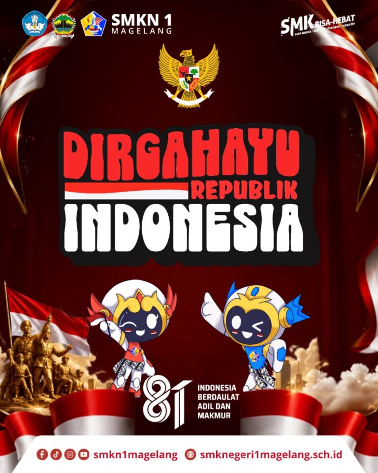 Gelorakan HUT RI ke-81, SMKN 1 Magelang Padukan Semangat Sejarah dan Inovasi Masa Depan Lewat Maskot Ikonik